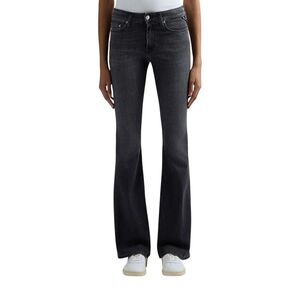 Replay Black Cotton Relaxed Fit Women's Jeans